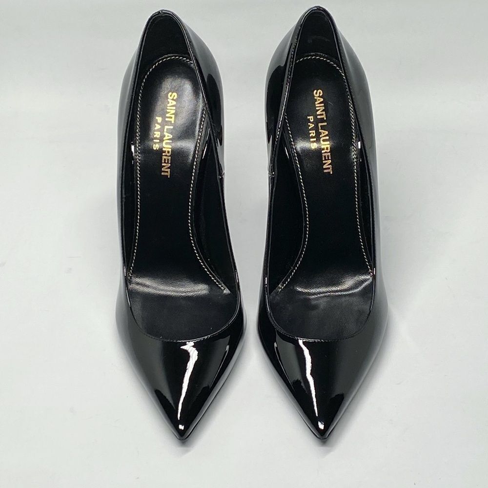 Saint Laurent Opyum Point-Toe Patent Leather Pumps size 39.5 - Picture 5 of 16
